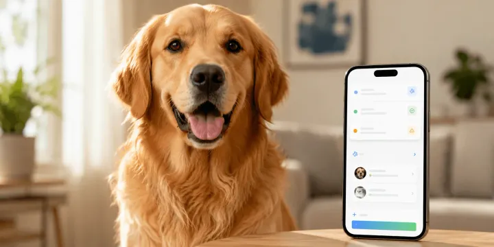 Dogtorcito screen showing registered pets and health status